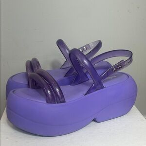 Melissa Airbubble Platform Purple Sandals